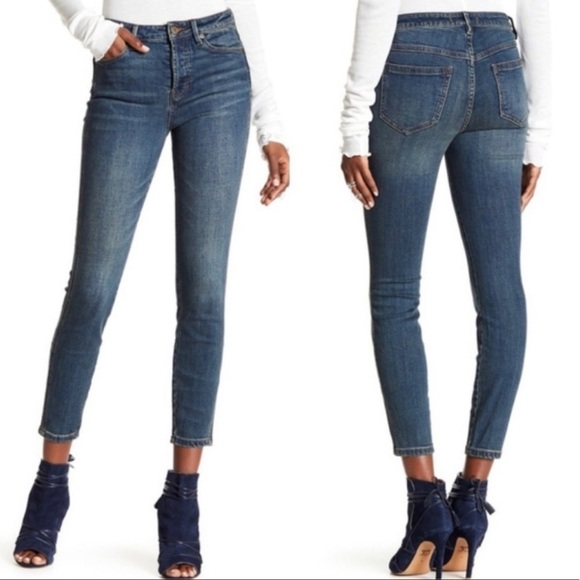 FREE PEOPLE x REVOLVE Payton High Rise Skinny Jean Medium Wash, Size 29 - Picture 1 of 8